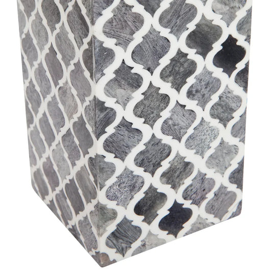 Table Lamp : Moroccan : Grey In Bone Inlay-hansa handicraft - Hansa Handicraft