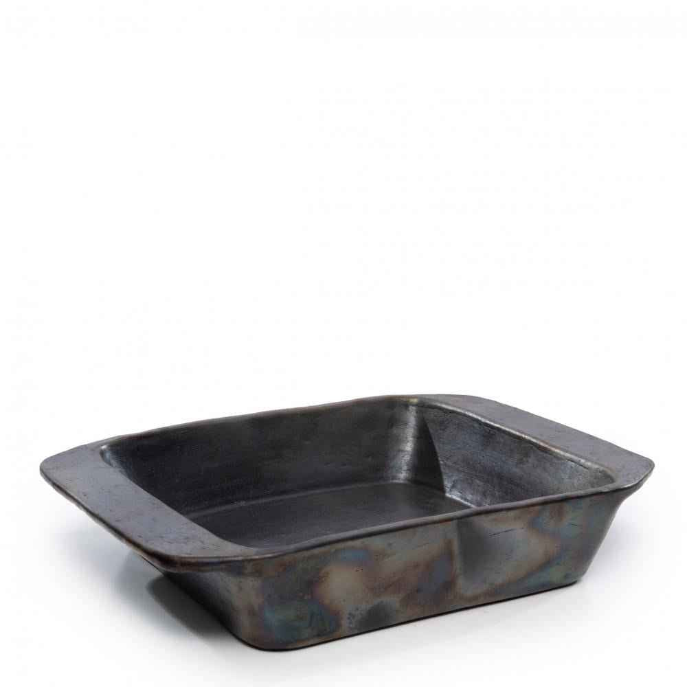 BURNED TERRACOTTA OVEN TRAY | BLACK