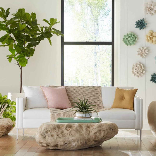 CAST STONE BOULDER INDOOR-OUTDOOR COFFEE TABLE