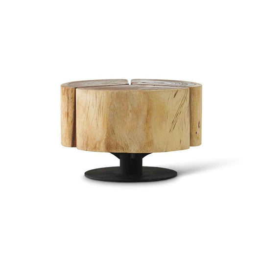 CLOVER NATURAL CHAMCHA WOOD COFFEE TABLE