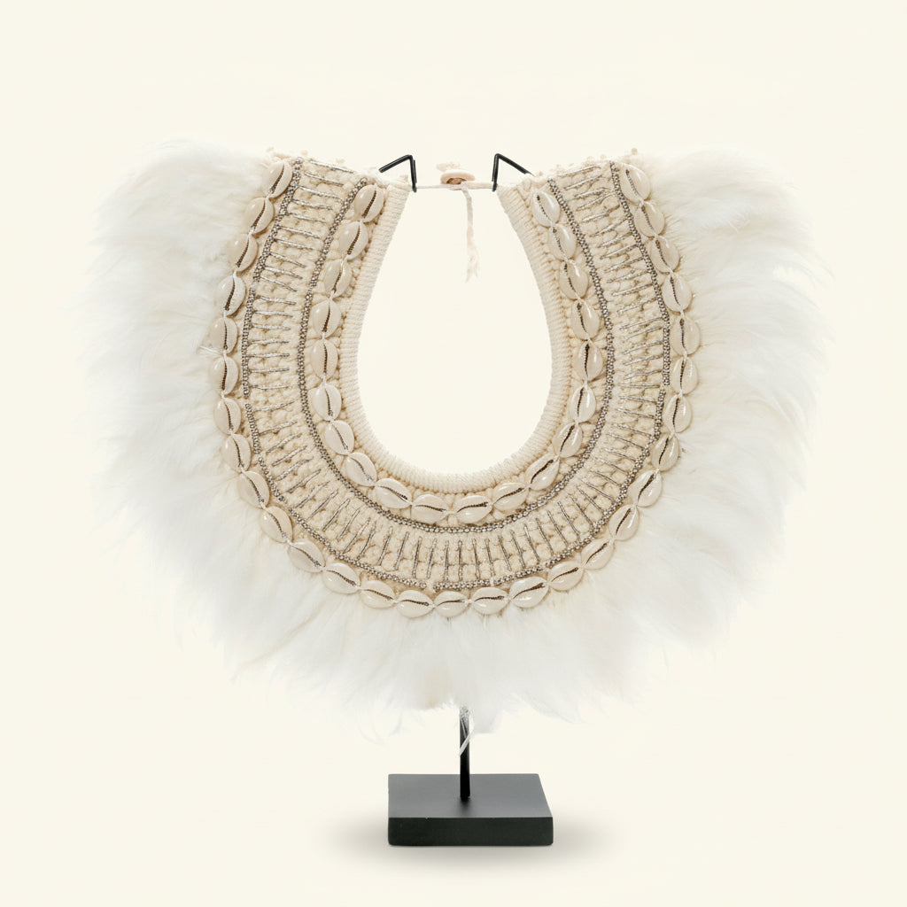 COASTAL FEATHER STAND / WHITE