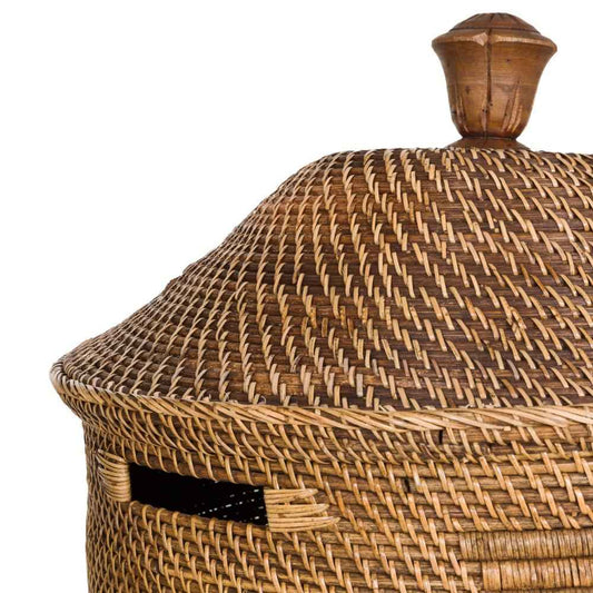 COLONIAL LAUNDRY BASKET WITH LID | NATURAL | XL
