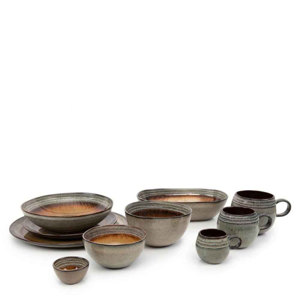 COMPORTA OVAL BOWL | HANDMADE STONEWARE | LARGE | SET OF 4