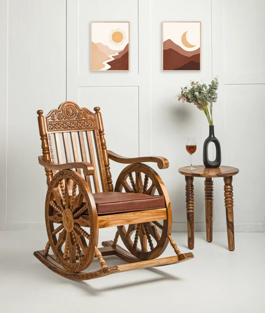 Introducing the Rama Rocking Chair - Your Ticket to Relaxation Bliss| Unwind in Style - Hansa Handicraft