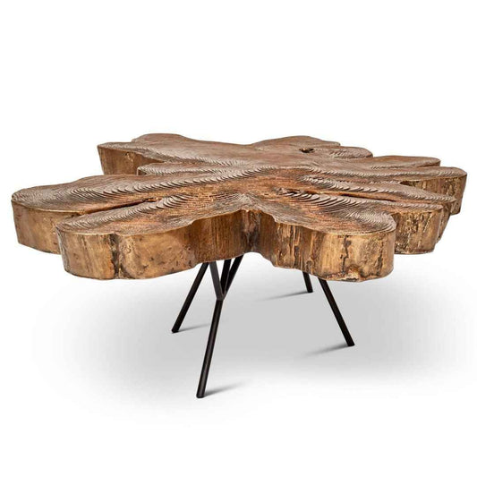 EASTON BRASS FREE FORM ALUMINUM COFFEE TABLE