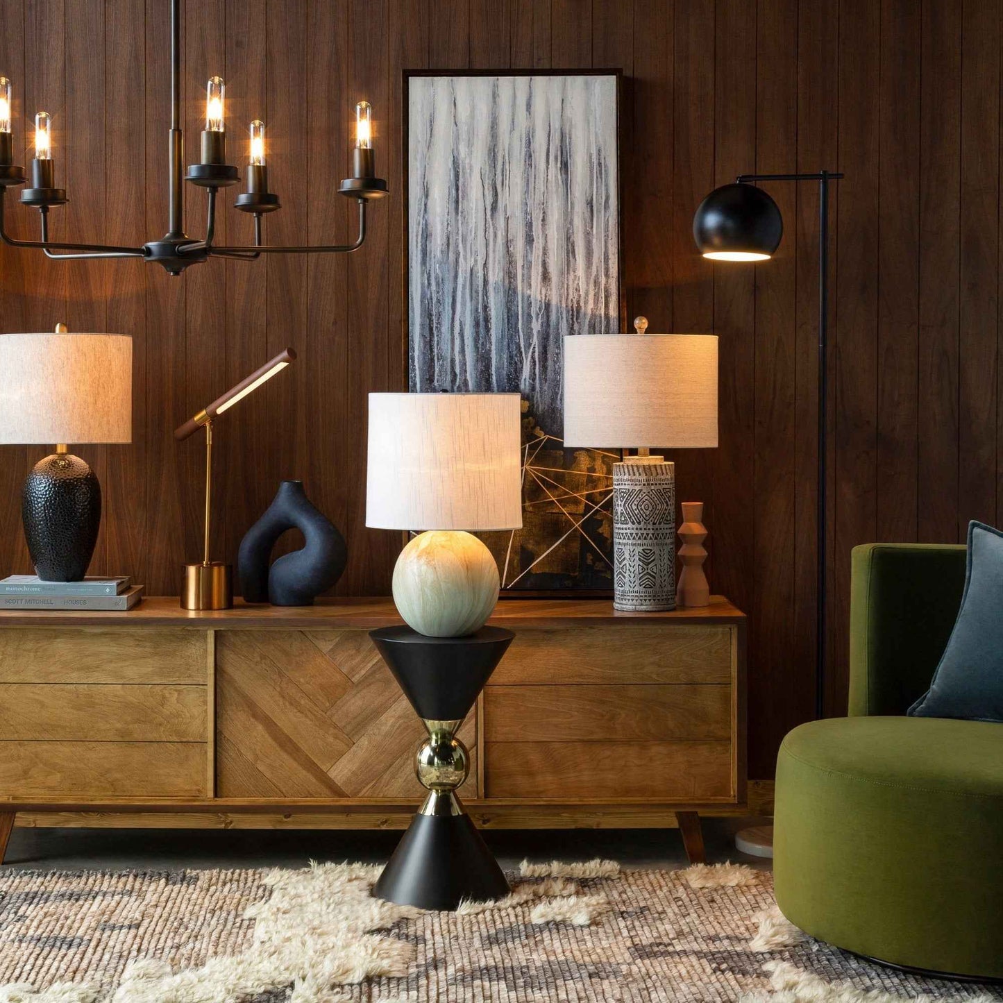 ETHAN FLOOR LAMP: BRASS