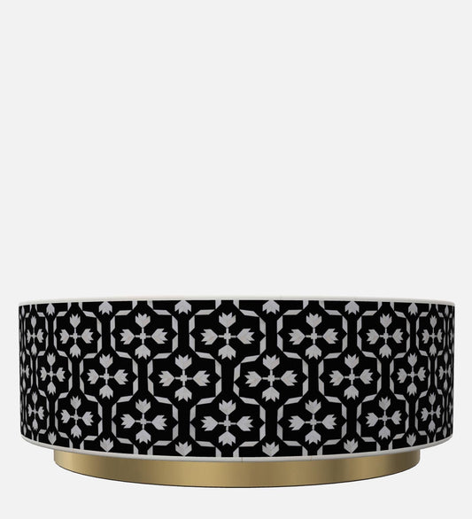 Bone Inlay Round Coffee Table for Home Centre Table Moroccan Floral Pattern by Hansa Handicraft - Hansa Handicraft