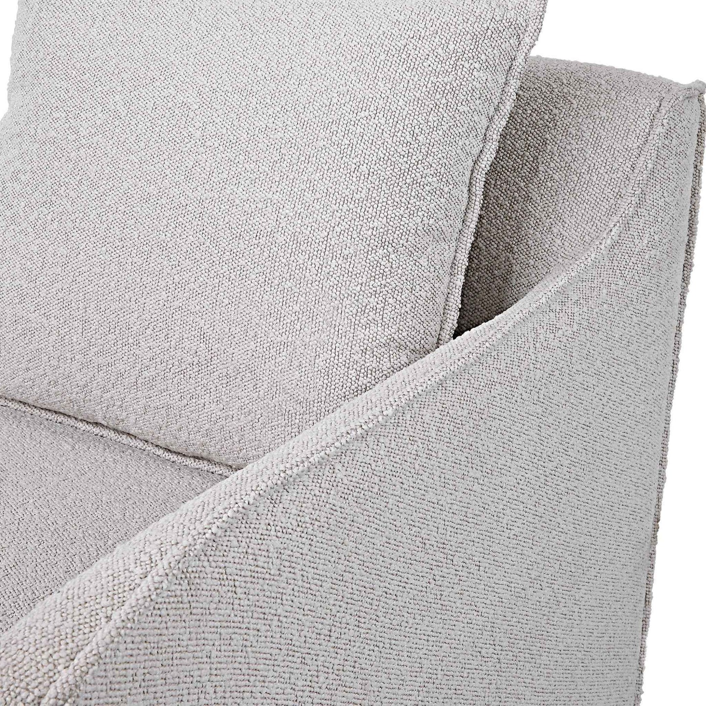 FONTANA IVORY-GREY BOUCLE SWIVEL CHAIR