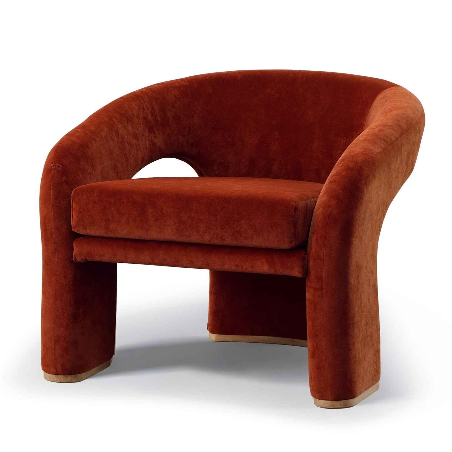 GRISELDA BURGUNDY VELVET ACCENT CHAIR