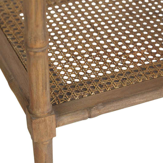 HAMPSHIRE (BED)SIDE TABLE | CEDAR +RATTAN