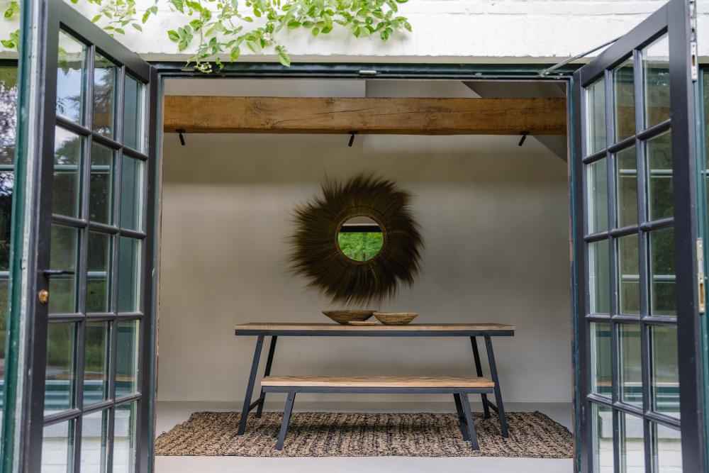HERRINGBONE TEAK BENCH | NATURAL | 2 SIZES
