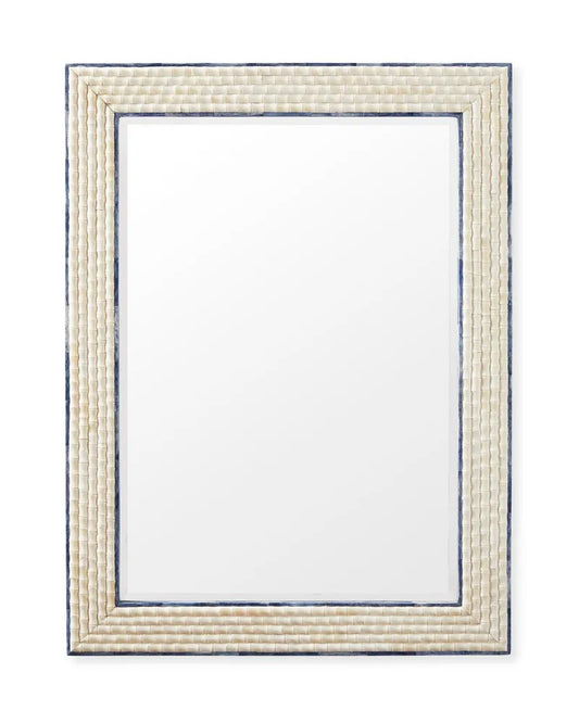 Bone Inlay Bamboo Pattern Mirror Frame, Arbor White Bamboo Bone Inlay Mirror. - Hansa Handicraft