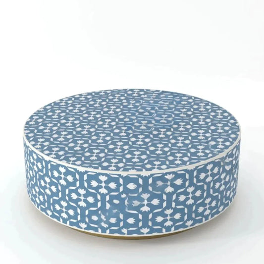 Bone Inlay Round Coffee Table for Home Centre Table Moroccan Floral Pattern by Hansa Handicraft - Hansa Handicraft
