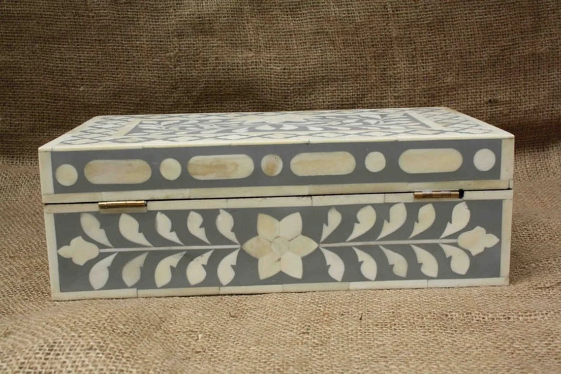 Bone inlay Decorative gift box jewelry Box can be customized - Hansa Handicraft