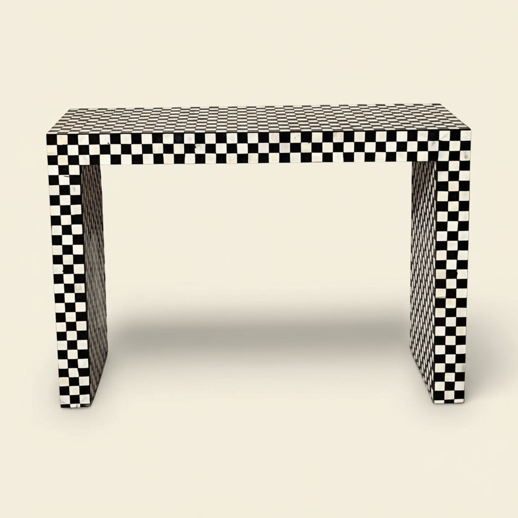 Handmade Bone Inlay Console Table - Decorative Entryway Furniture by HANA EXPORTS