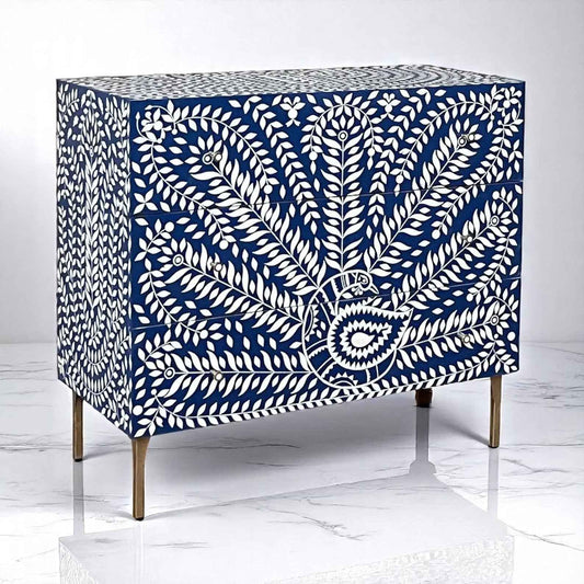 Handmade Bone Inlay Sideboard Cabinet - Modern Storage by Hansa Handicraft | Wood & Resin Inlay