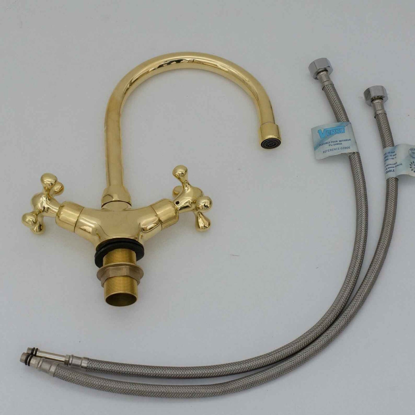 Unlacquered Brass Bathroom Faucet | Short Single Hole Vanity Sink Tap – HANSA HANDICRAFT