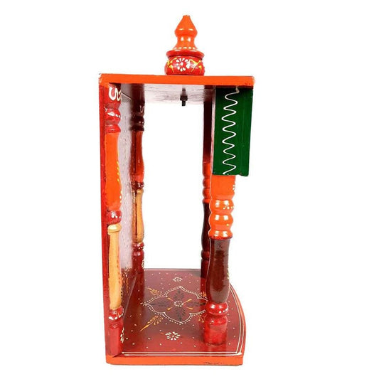Home Decor Wooden Temple | Pooja Ghar Mandir Wall Mount - Hansa Handicraft