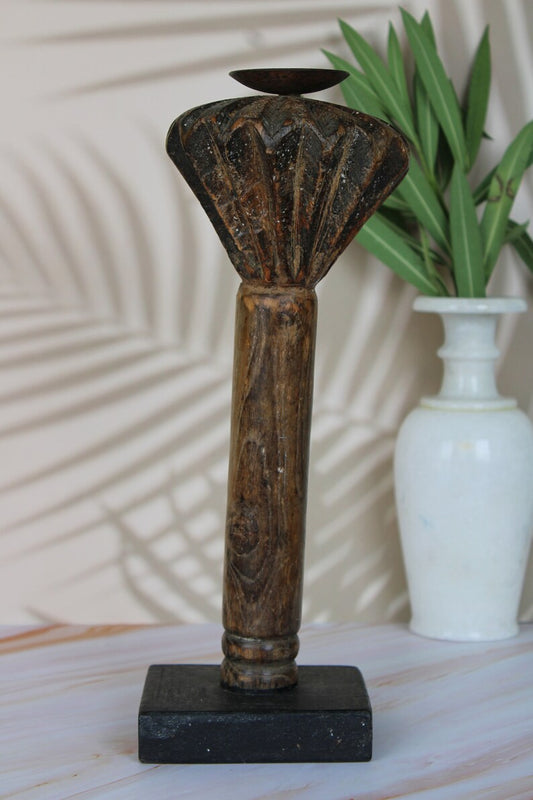 Table Candle Wood Pillar Candlestick Holders Wedding stick Holders, Table Décor, Home Décor, - Hansa Handicraft