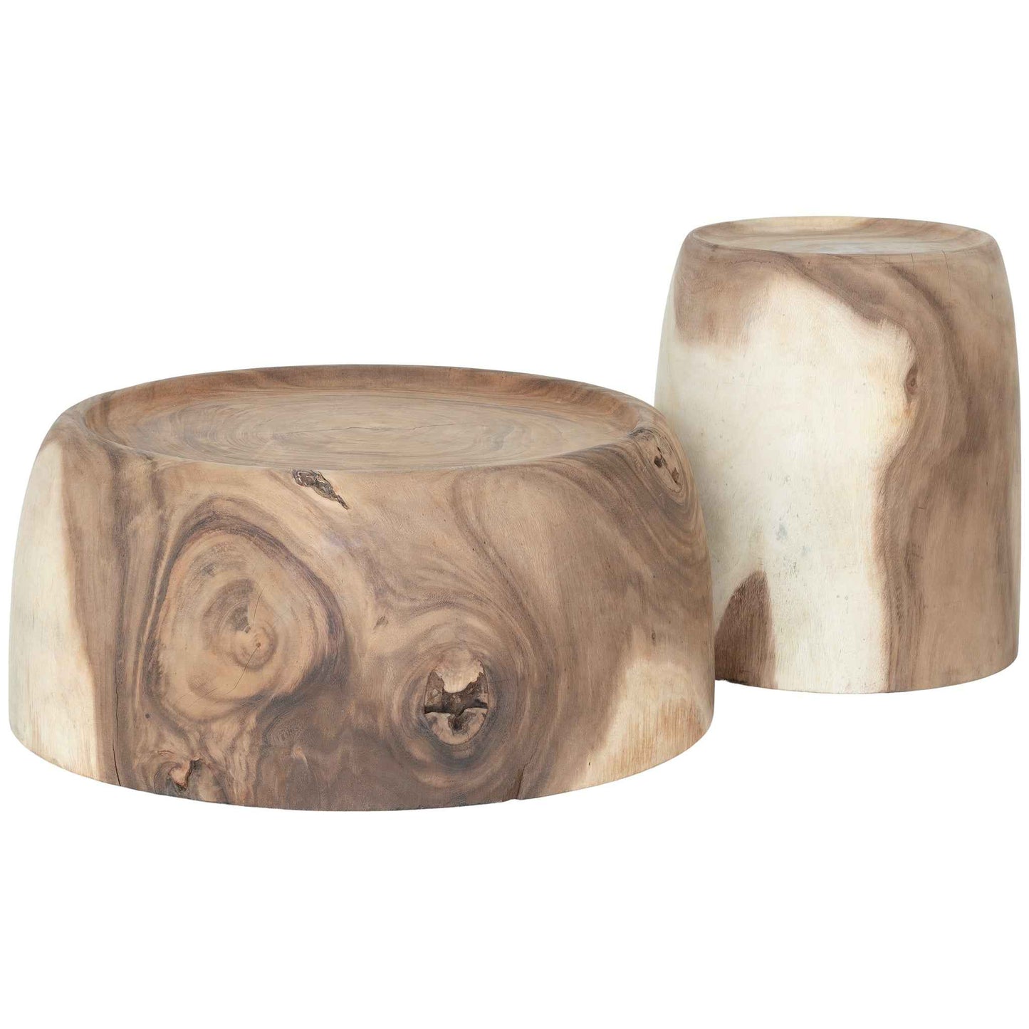 KUNYE SIDE TABLE + STOOL | NATURAL
