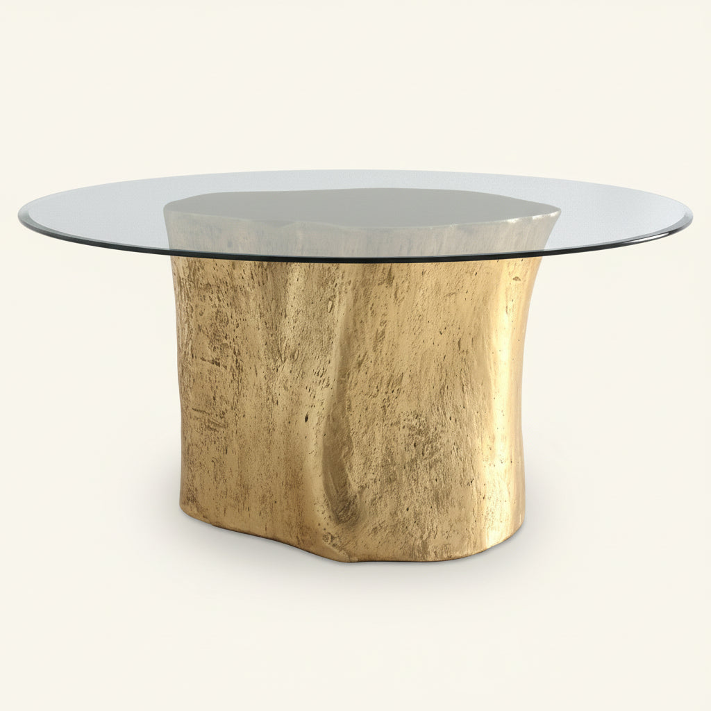 LOG GOLD 60" ROUND DINING TABLE