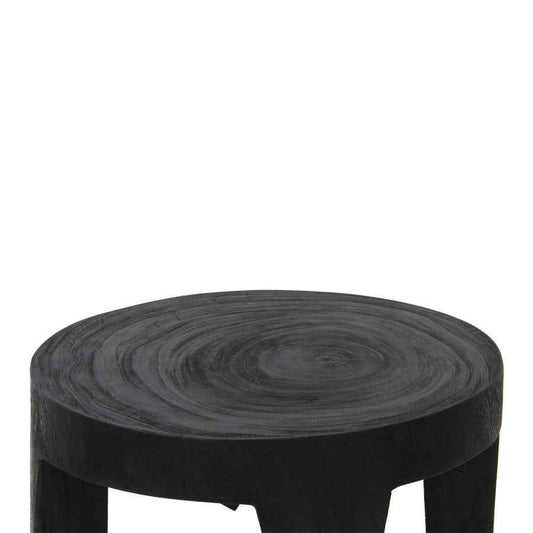 LOGAN ROUND SIDE TABLE / BLACK