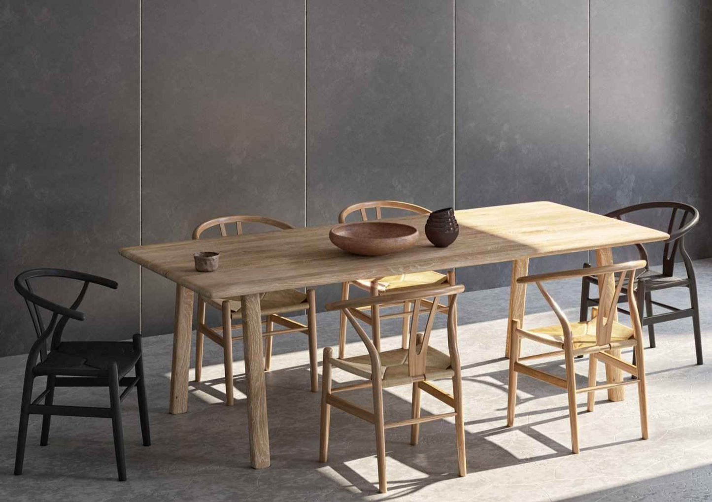 MALIBU WHITE OAK DINING TABLE