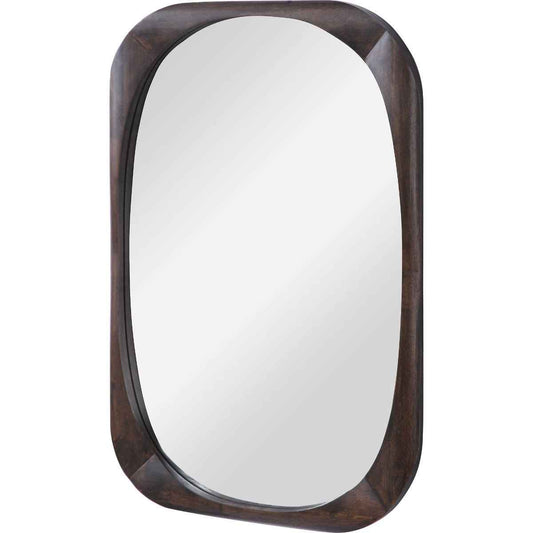 MID-CENTURY WALNUT WOOD MIRROR