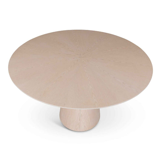 MODERN BRAZILIAN MONA WOODEN TOP ROUND DINING TABLE