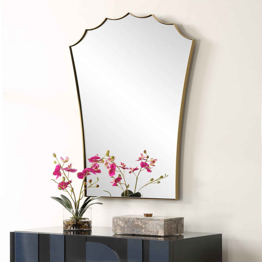 MONARCH SCALLOPED ARCHED VANITY MIRROR