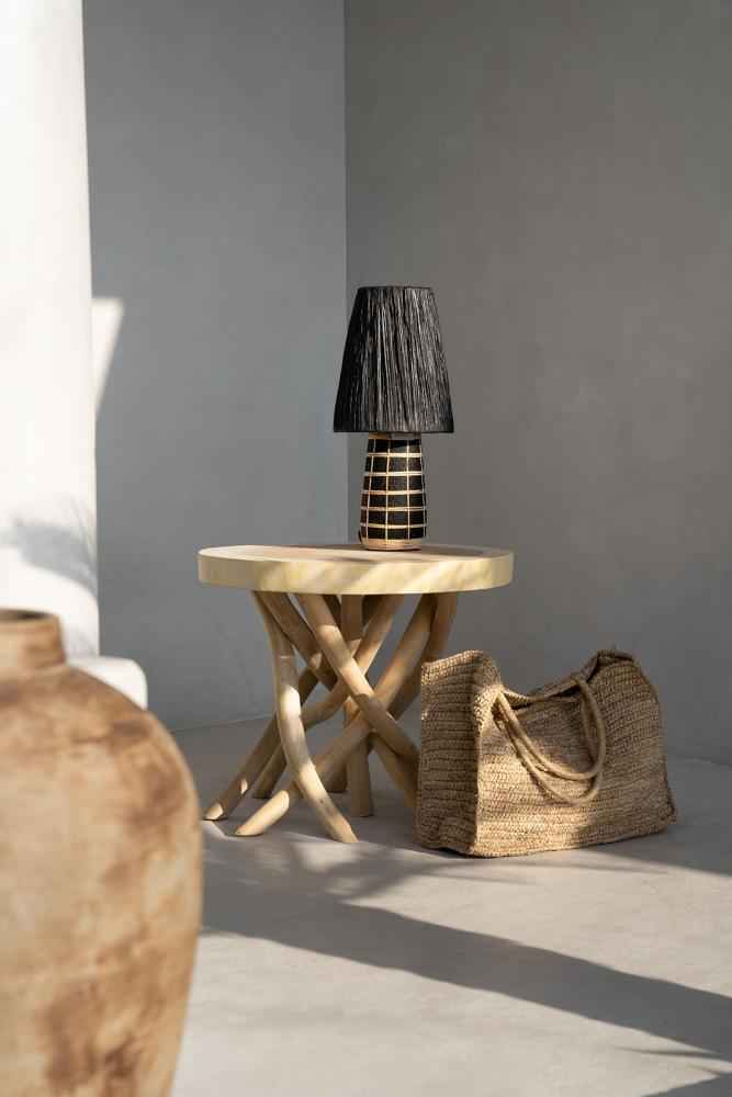 NAXOS TABLE LAMP | NATURAL + BLACK