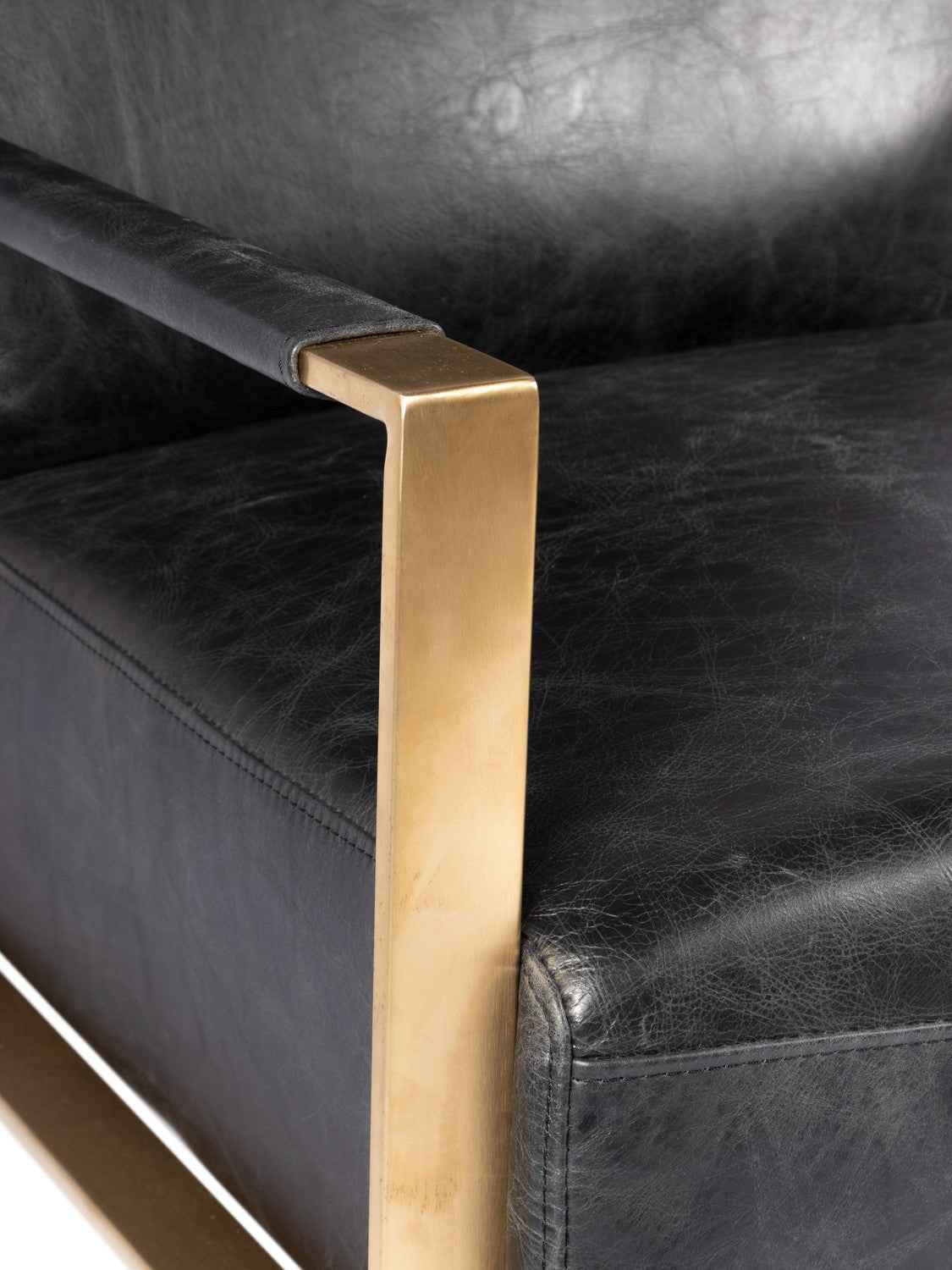 PARADISO BLACK LEATHER LOUNGER