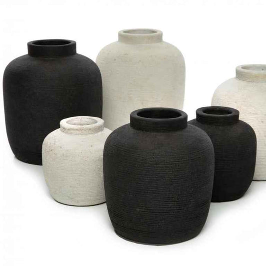 PICKY TERRACOTTA VASE | BLACK | 3 SIZES