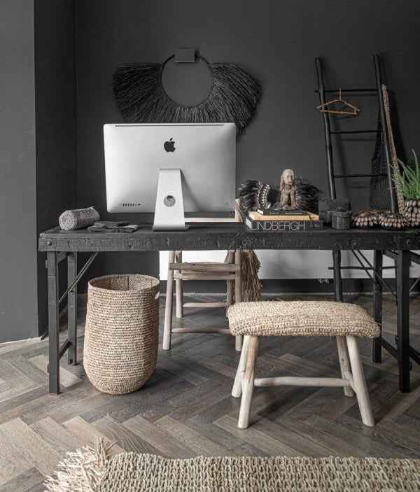 RAFFIA FRINGED CARPET / NATURAL