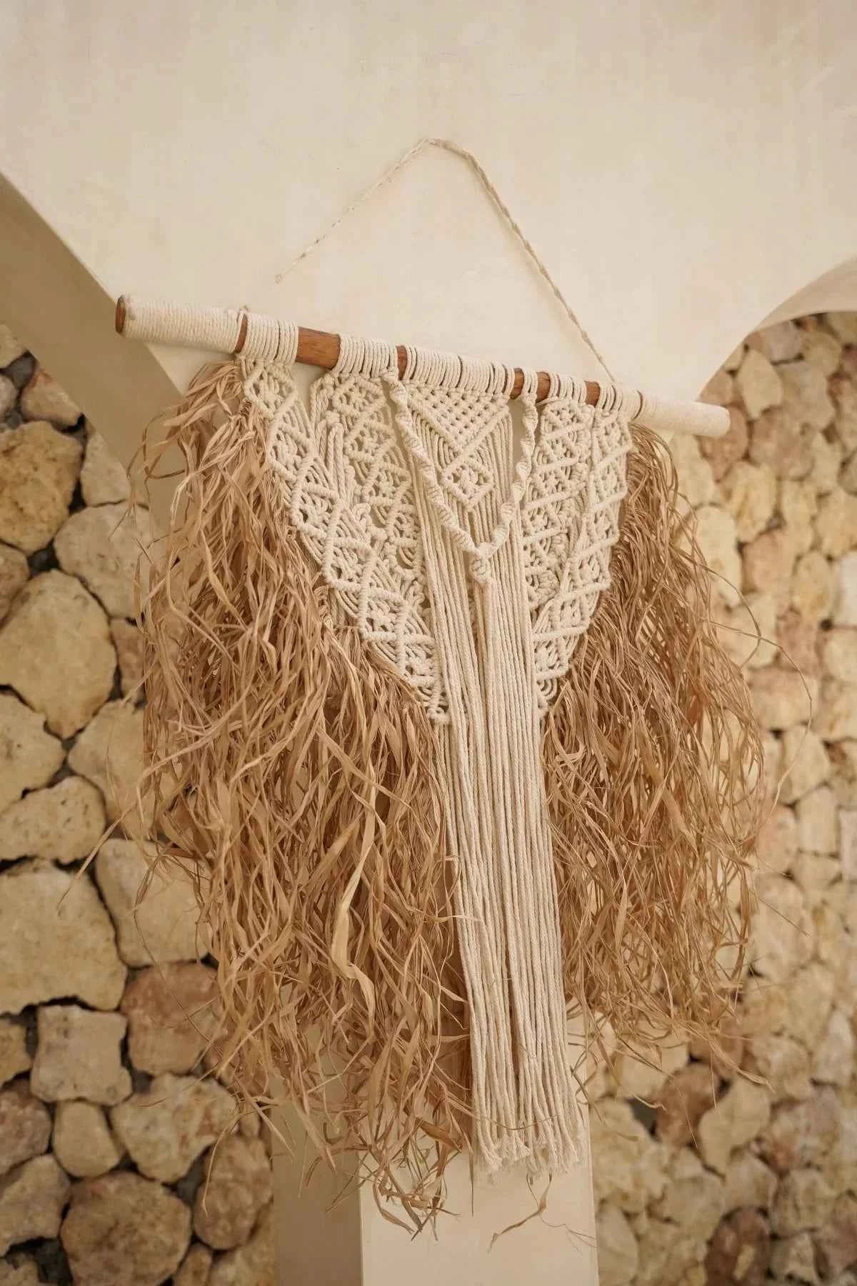 RAFFIA MACRAME WALL ART | LARGE