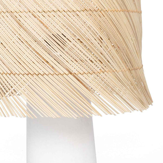 RATTAN TABLE LAMP / WHITE NATURAL