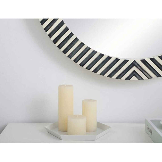 Bone Inlay Mirror Handmade Round Home Décor Design Art Wall Wooden Gift