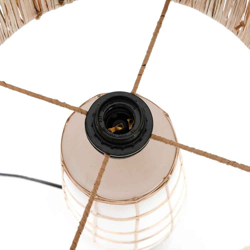 SKIATHOS TABLE LAMP | WHITE + NATURAL