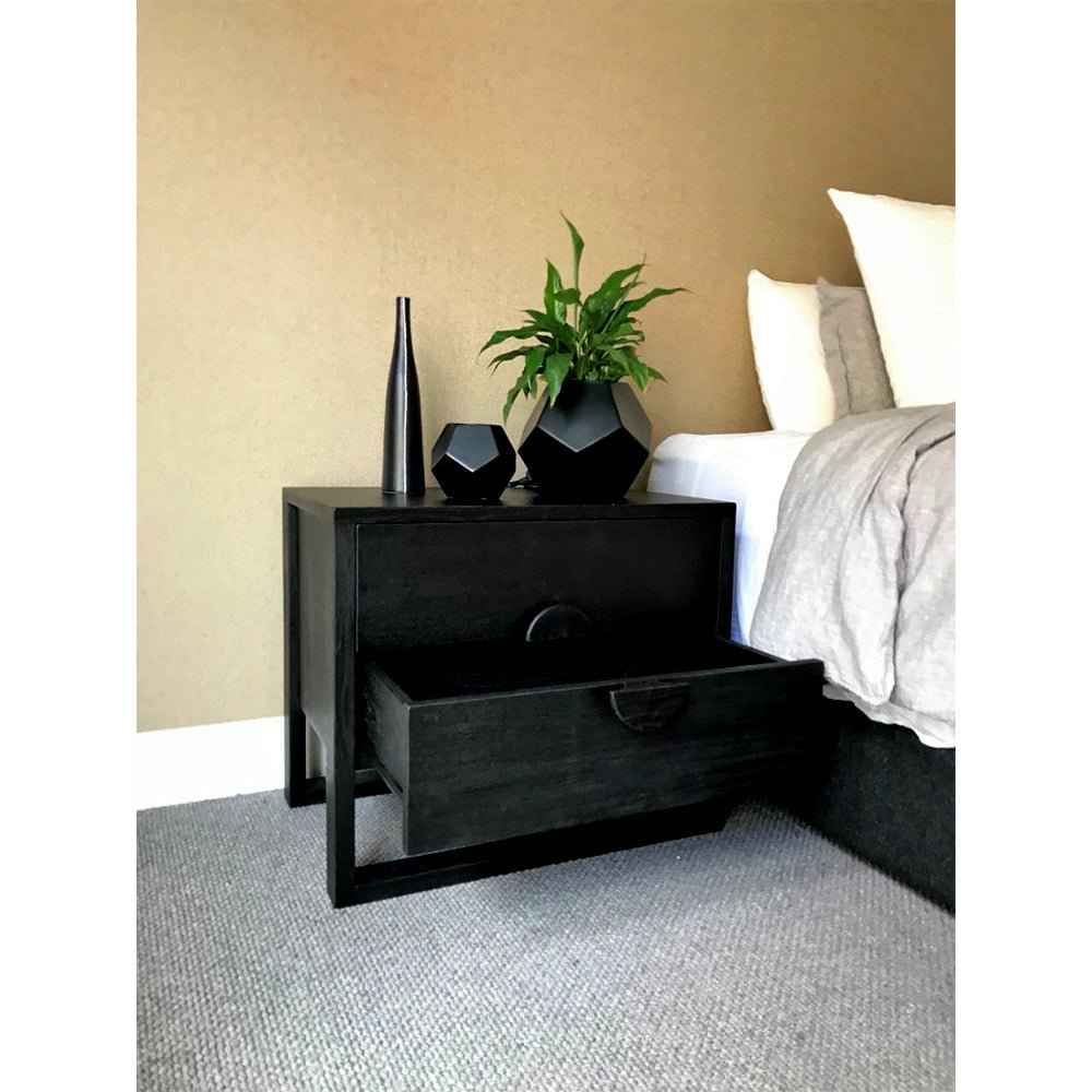 SOLARIS (BED)SIDE TABLE | CHARCOAL OAK