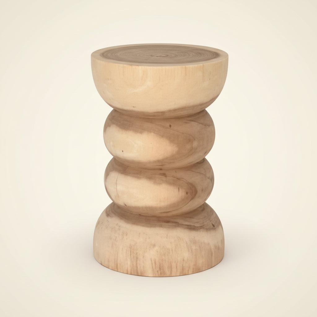 SONGO SIDE TABLE + STOOL | NATURAL