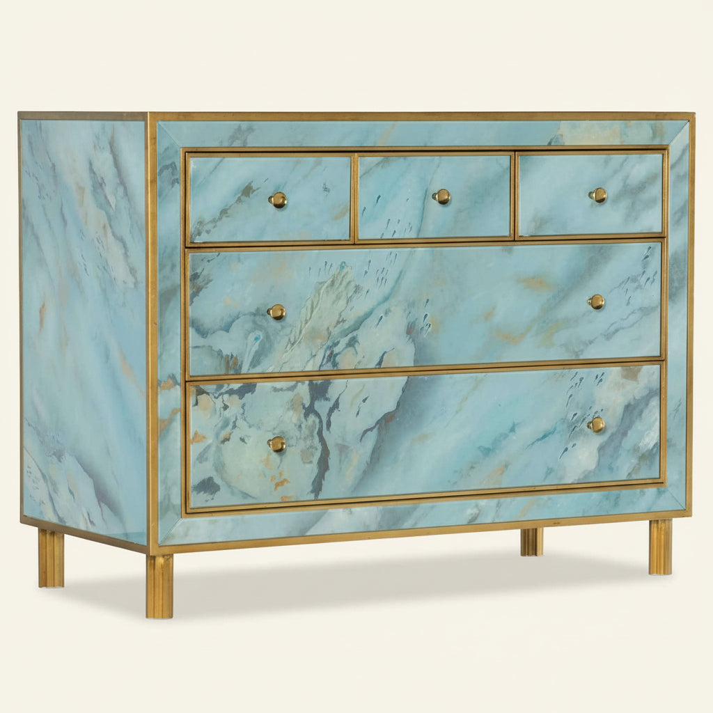 SORRELL SKY BLUE FIVE DRAWER CHEST