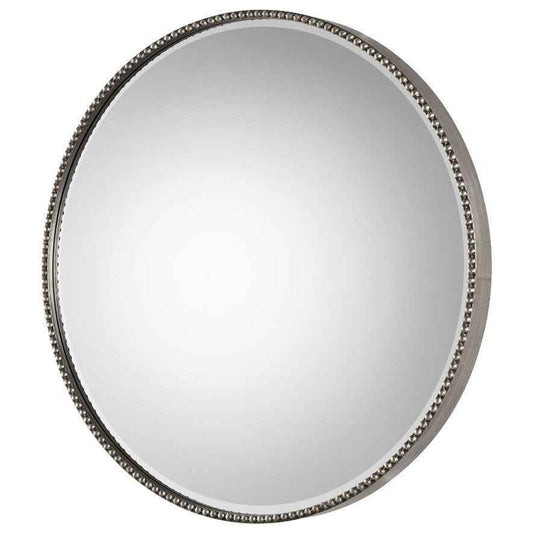 STEFANIA BEADED ROUND MIRROR