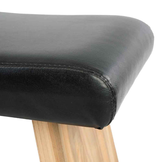 SUAR STOOL | BLACK LEATHER