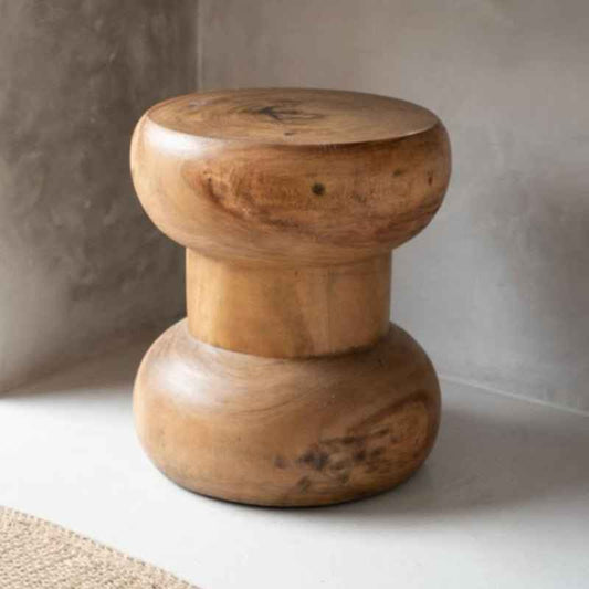 WAYRA SIDE TABLE + STOOL | NATURAL