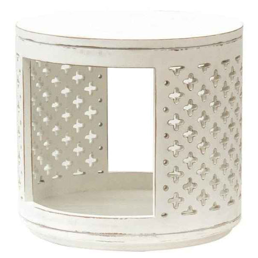 ZAIRA SIDE TABLE / ANCIENT WHITE