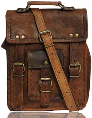 Hansa handicraft 11 Inch Sturdy Handcrafted Leather Satcel Ipad Messenger Bag for Men and Women - Hansa Handicraft