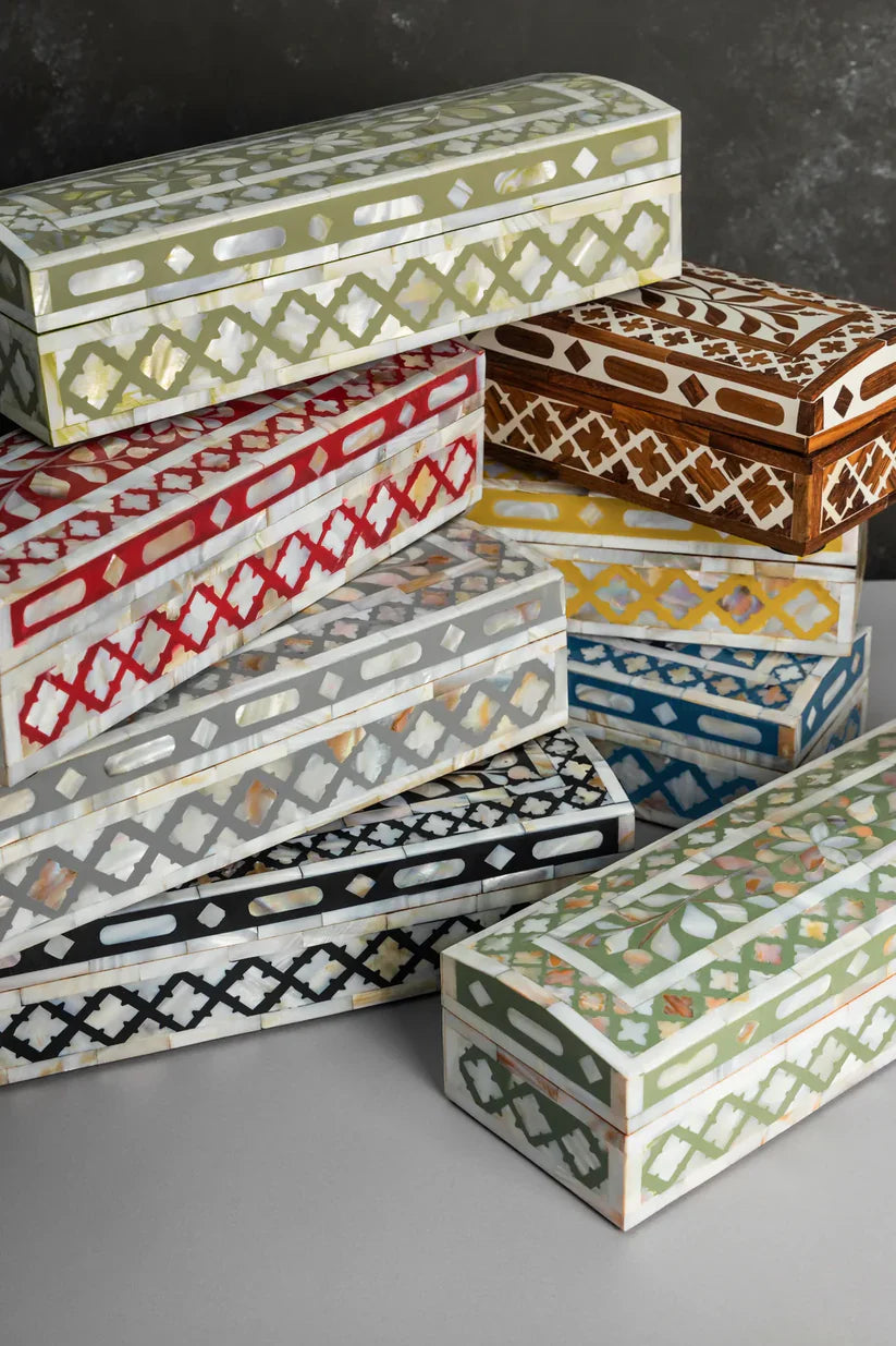 Mother Of Pearl Inlay Decorative/Jewellery Box