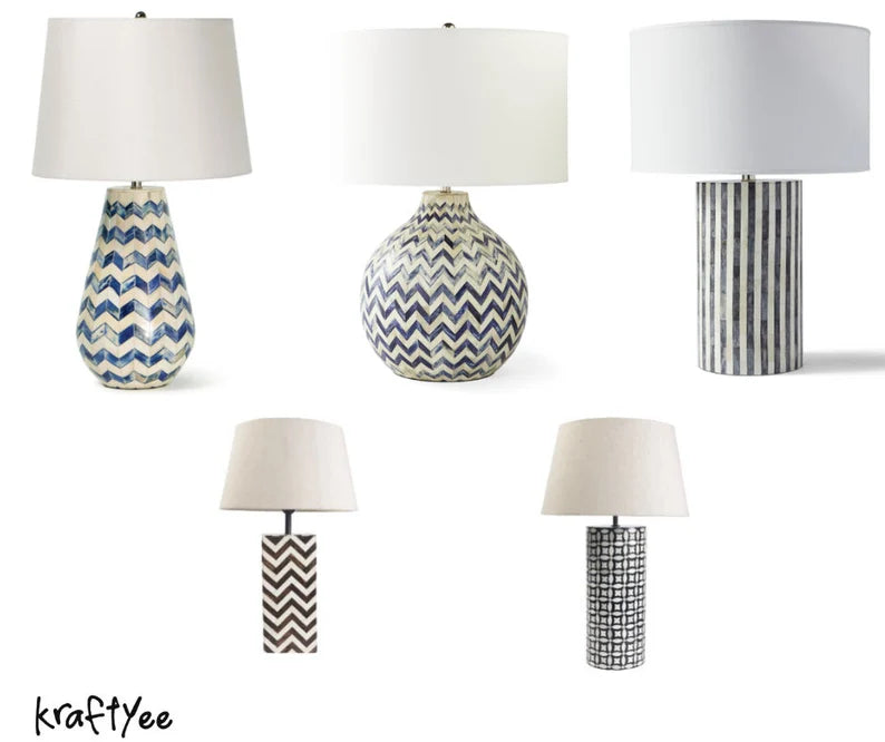 Bone Inlay Lamps
