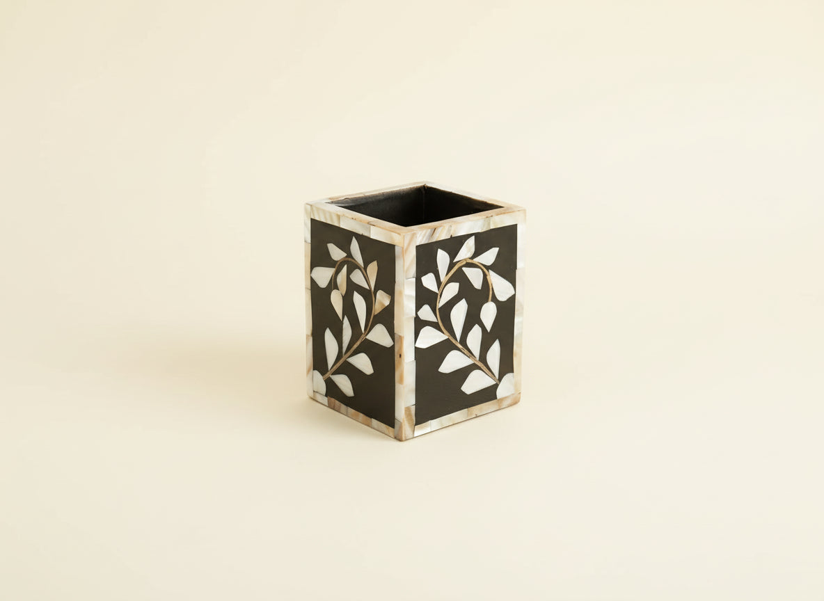 Mother Of Pearl Inlay Pen Holder