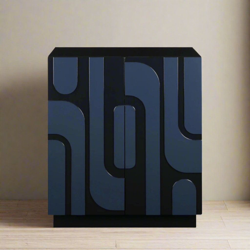 VALERIA GLOSSY BLUE CABINET